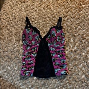 Floral Lace Trim Camisole